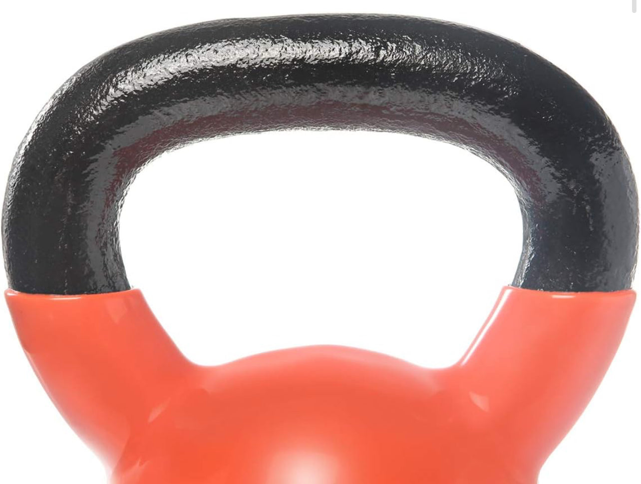 Vinyl Dipped 8kg Kettlebell Orange