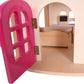 Kids Wooden Doll House with Doll Room Furniture Toys