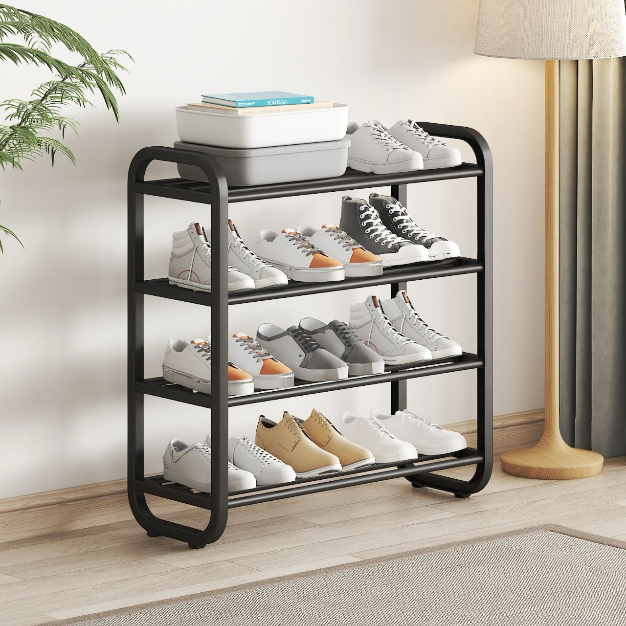 4 Tier Shoe Rack Storage Organizer