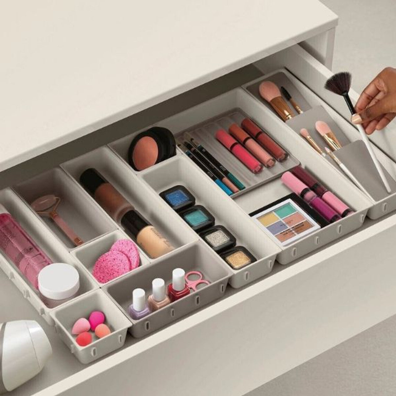 Multi-Compartment Makeup Drawer Organizer Set 10pcs