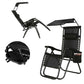 Sun Lounger Recliner Chair With Canopy Sunshade