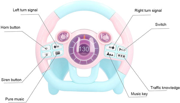 360-Degree Rotation Steering Wheel With Sound Effects And Light Toy