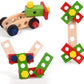 Wooden Realistic Play Set with Box Case and Tool Accessories Included Colourful and Fun Design for Children-37pc Set