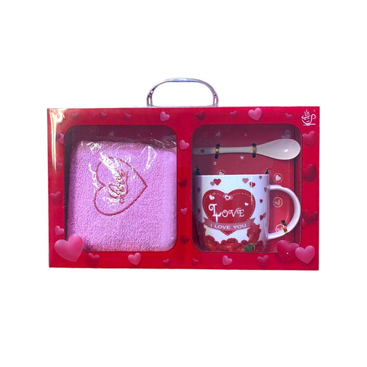 Valentine's Day Love Hamper- Mug, Spoon, Towel