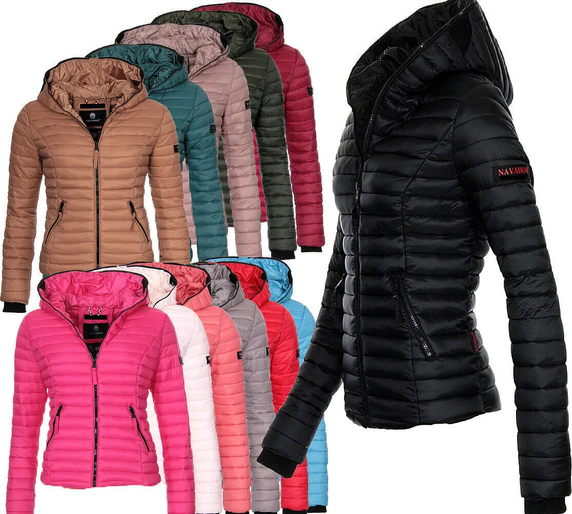 Ladies Trendy Slim Fit Puffer Jackets