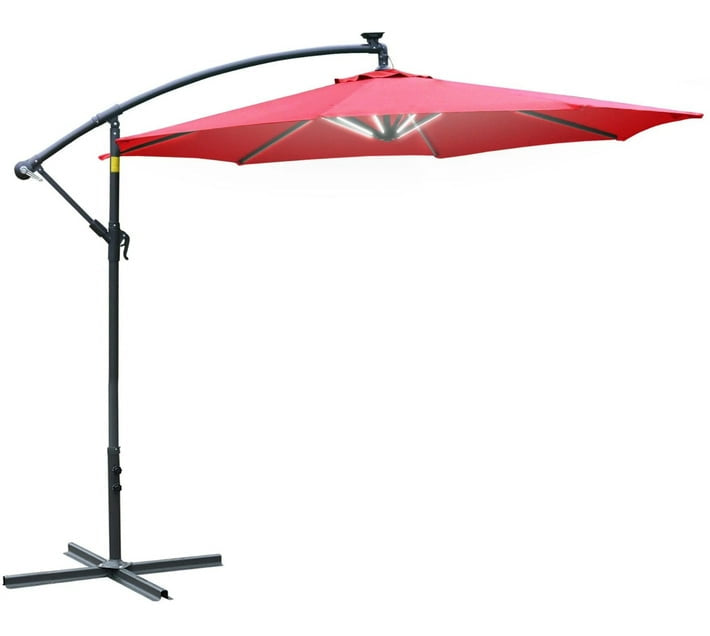 Black Friday Deal Outdoor Cantilever Umbrella Available In Red & Beige