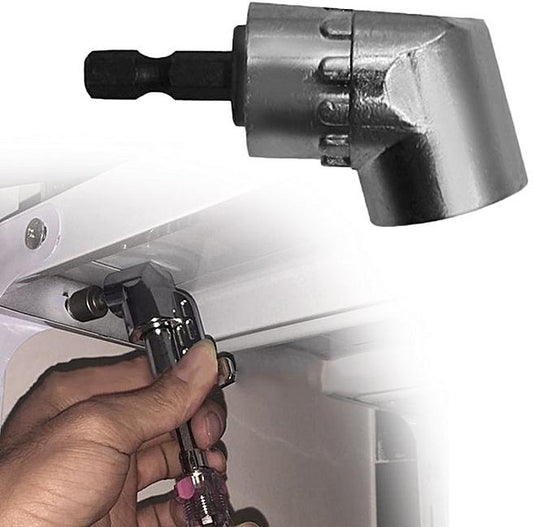 Right Angle Drill Driver Screwdriver Extension Holder Adapter Used for Tight Spaces.