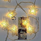 Christmas Star String Light for Home Decoration  Star Shaped Serial String LED Light (Warn White) 10 Light -3M