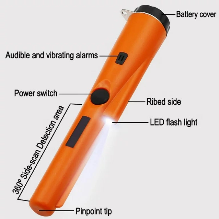 Metal Detector 360 Detection With Pin Pointing Tip