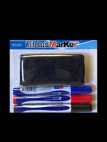 White Board Markers Pens Set of 3 Markers and a Duster