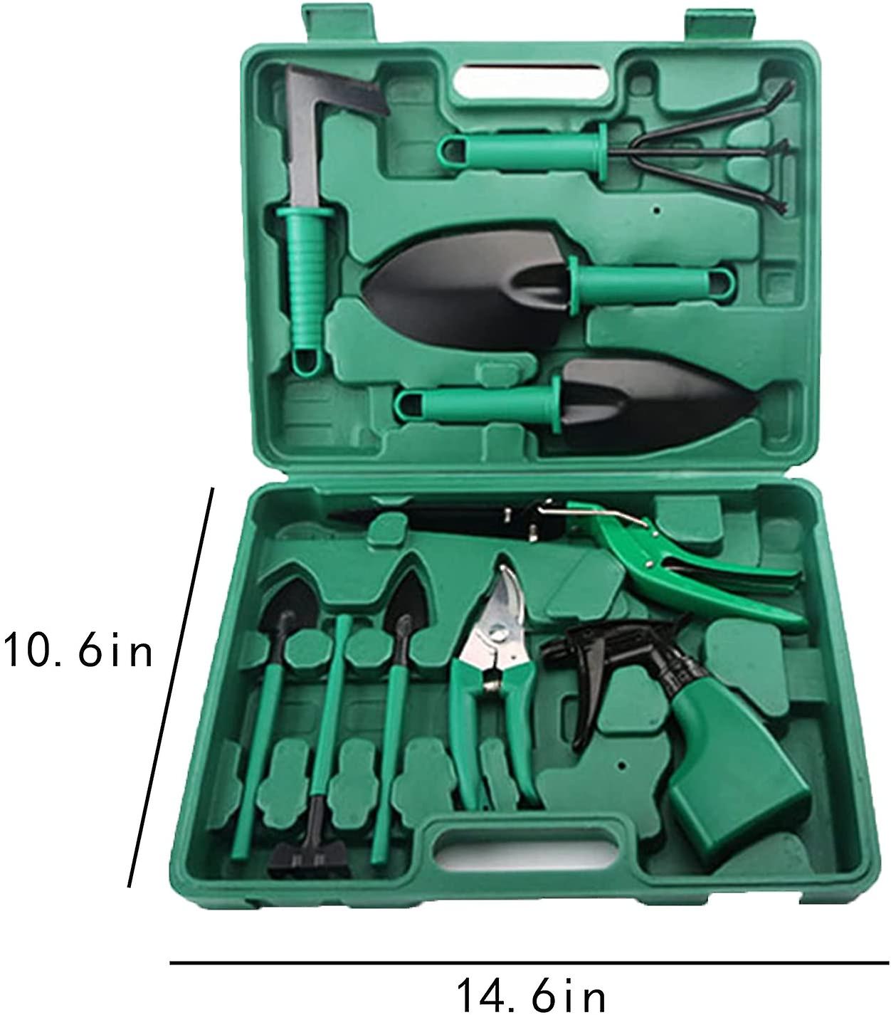 10pcs Garden Tool Set Gardening Tools Gardening Kit With Carrying Case, Garden Secateurs