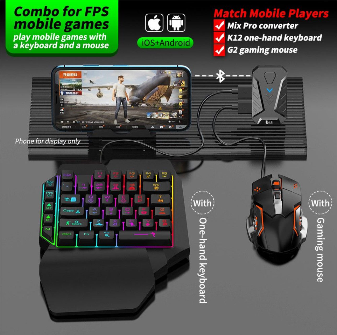 4 IN 1 Mobile Game Combo Pack for Android & iOS (Keyboard & Mouse)