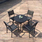 5pc Seater Round Patio Dining Set Black