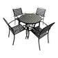 5pc Seater Round Patio Dining Set Black