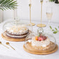 Acrylic & Wood Cake Dome - Round