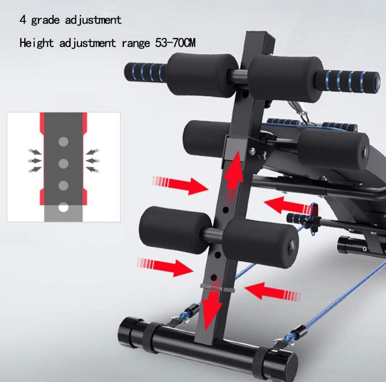 Home Workout Bench, Sit Up Bench for Home Gym, Suitable for Abdominal Muscle Training Full Body Exercise Equipment