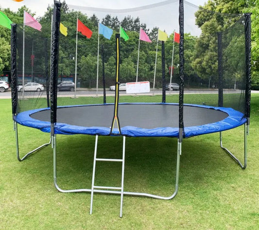 Round Outdoor Trampoline for Kids, Trampoline for Kids, Gymnastic, Fitness, Park, Large, Professional 2.44M