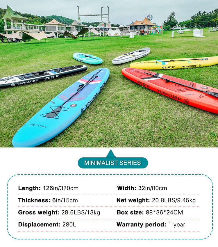 Inflatable Stand Up Paddle Board Kits 10.6inch Minimalist Series