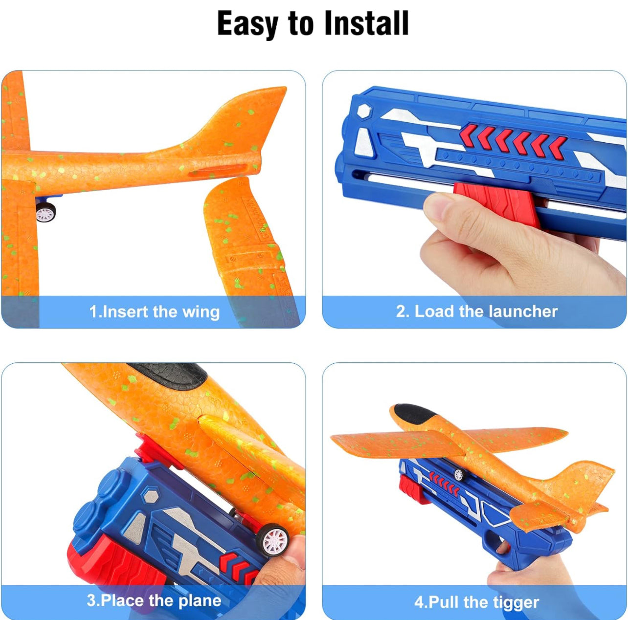 Treasure Toys - Multi Color Kids 1 Pack Airplane Launcher Toy