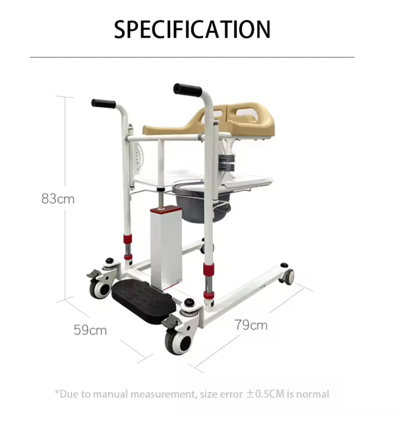 Patient Transfer Assist Lift, Dining Board Soft Cushion Toilet Hydraulic Pump Wheelchair Lift Machine for Disability & Elderly - PreOrder Sales Now Available!