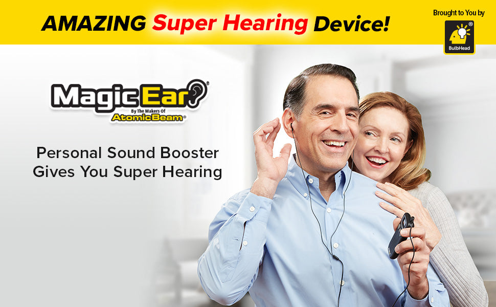 Magic Ear Hearing Aid, Portable Hearing Amplifier Enhances Vocals, Cancels Out Background Noise