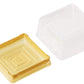 50Pcs Square Plastic Dessert Containers With Gold Base - Transparent