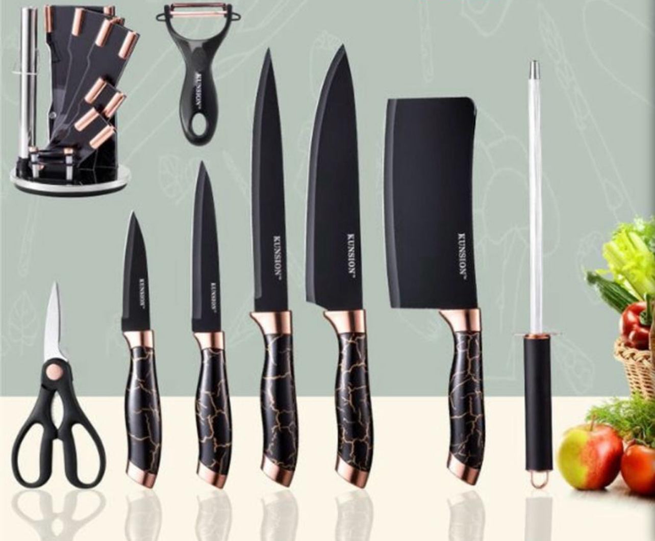 9 Piece Stainless Steel Knife Set