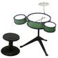 Musical Instrument Toy Drum Set for Kids with Stool