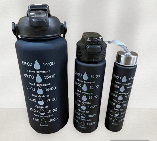 3 Piece Motivational Water Bottle