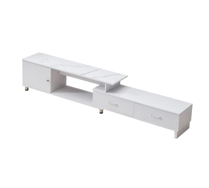 Modern TV Stand/Coffee Table – Black + White