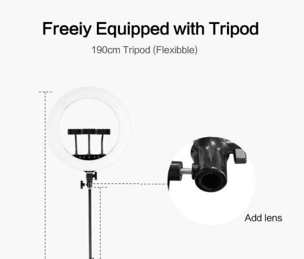 LED Selfie Ring Light With Tripod Stand 18″ 45cm