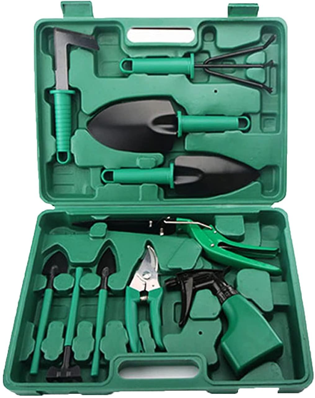 10pcs Garden Tool Set Gardening Tools Gardening Kit With Carrying Case, Garden Secateurs