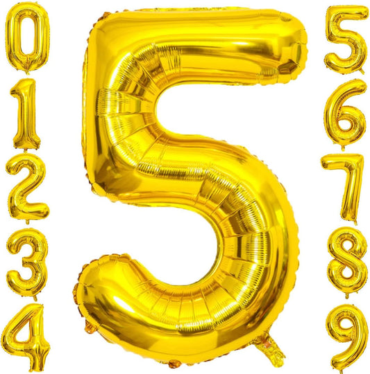 Number Balloons 32 Inch Mylar Foil Jumbot Number 0-9 Balloons