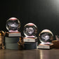 3D Solar System Crystal Ball With Light Up Base