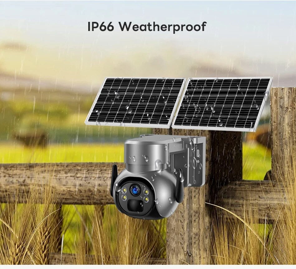 Outdoor wifi/4G Sim Card Camera Mini Solar Panel Security Surveillance Camera 7500mAh IP66 Wireless 2 Way Talk DetectCamera