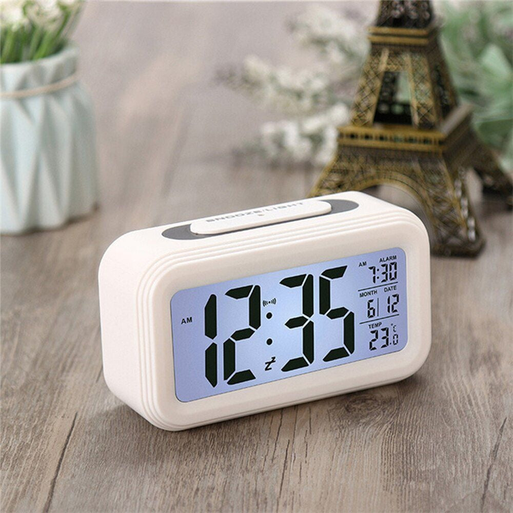 Smart Optical Back-Light Control LCD Digital Clock