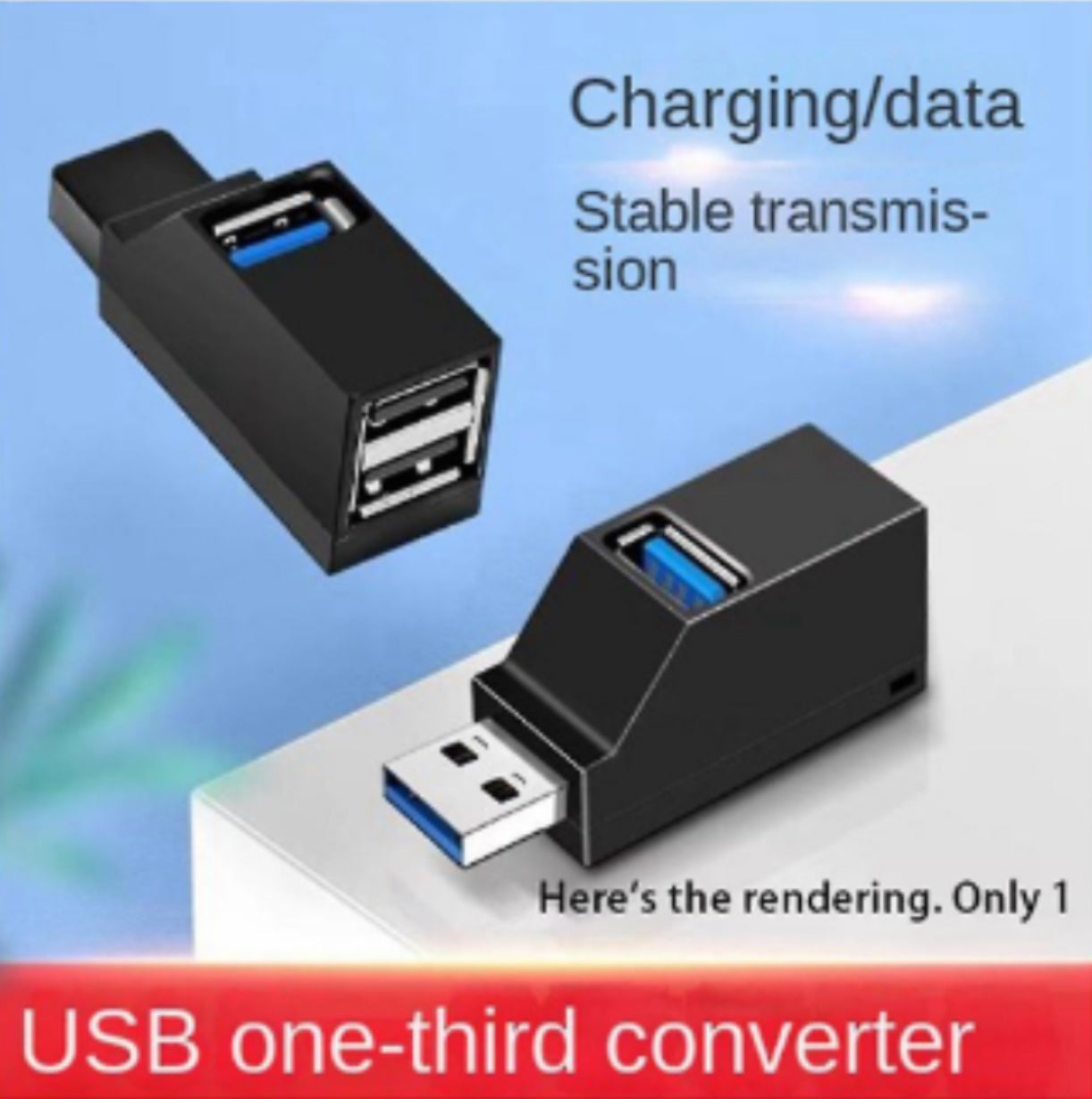 Usb 3.0 Hub Adapter Extender Mini 3 Port Breakout U Disk Card Reader