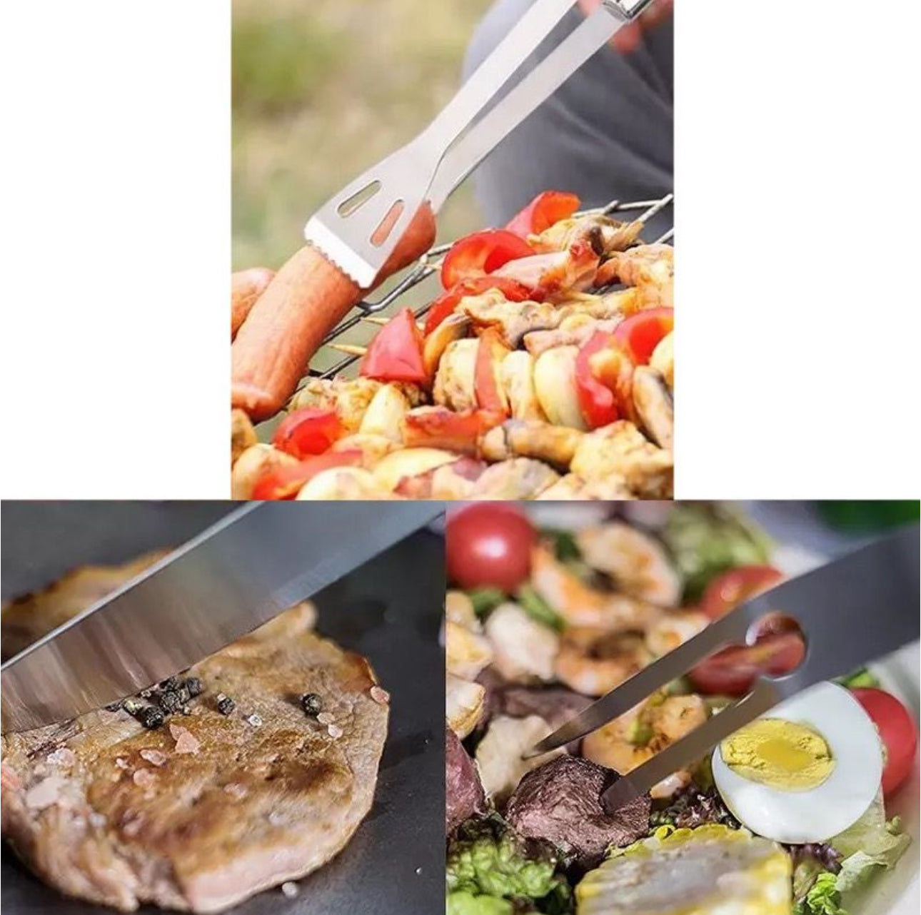 Stainless Steel Braai Utensil Set 3 & 4pc Sets