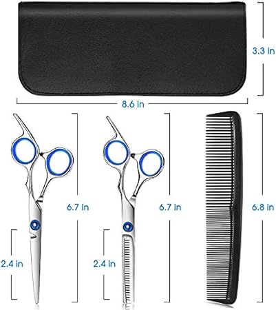 Hair Cutting Scissors Thinning Shears Kit Professional Barber Hairdressing