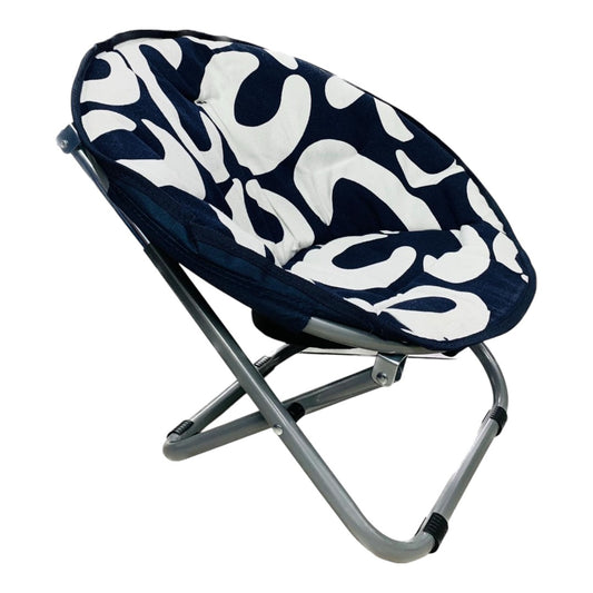 Deluxe Honour Metal & Polyster Moon Chair (Big,Blue & White) & Red/White