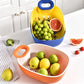 Multifunctional Double Layer Plastic Drain Bowl ,Fruit Washing Bowl ,Rice Strainer .