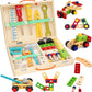 Wooden Realistic Play Set with Box Case and Tool Accessories Included Colourful and Fun Design for Children-37pc Set