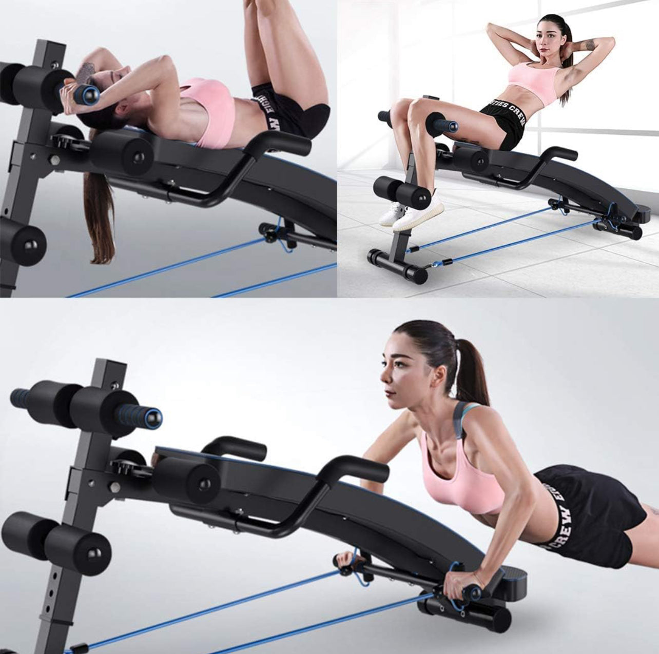 Home Workout Bench, Sit Up Bench for Home Gym, Suitable for Abdominal Muscle Training Full Body Exercise Equipment