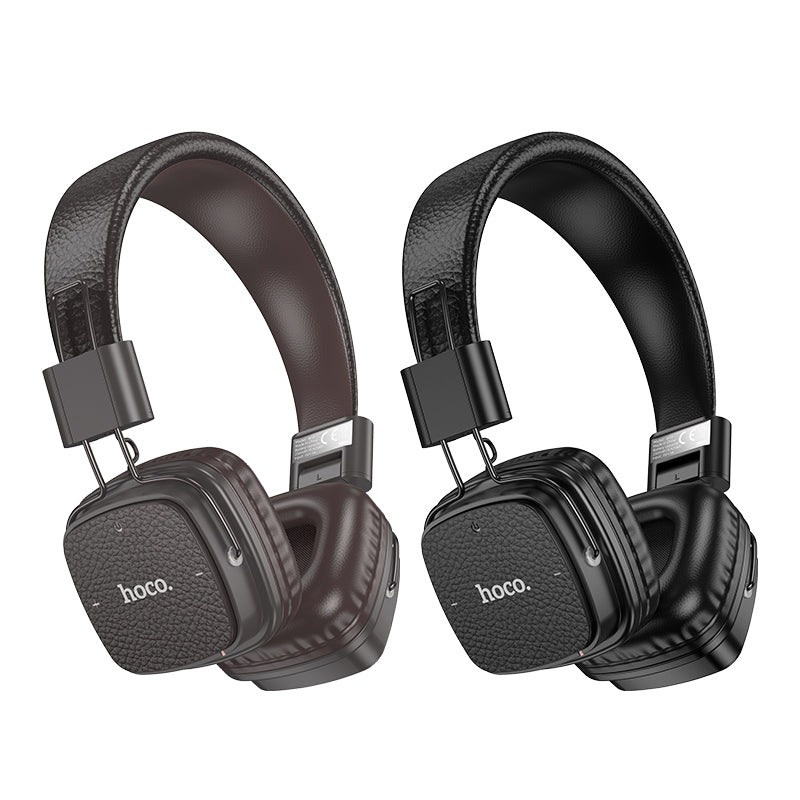 HOCO Earl Leather Texture Foldable BT Headphones