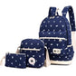 School Bag Set Canvas Backpack Handbag Lunch Shoulder Bags Pencil Cases Casual Daypack 3PCS Backpacks Rucksacks School Bags