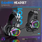 Noise Audio Cancelling Control RGB Headphones Over-Ear USB Mic and Gaming Wired Headse