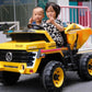 2-seater dump truck double seat battery operated children toddler kid electric ride on car with parent remote control