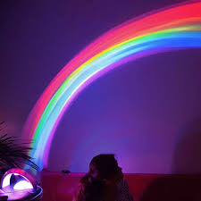 Neon Lights LED Rainbow Valentine's Decorative Lights Wall Art Room Decor, Rainbow Night Lights Rainbow Projector With3 Colorful Modes.