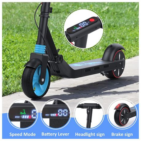 Kids Electric Folding Scooter with RGB LED Lights 130watt