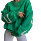 Women's Long Sleeve Baggy Sweatshirt Ladies Fleece Pullover Jumper Top Oversized